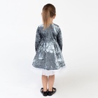 Платье нарядное для девочки KAFTAN «Куколка», серо-голубое, рост 110-116 см - Фото 6