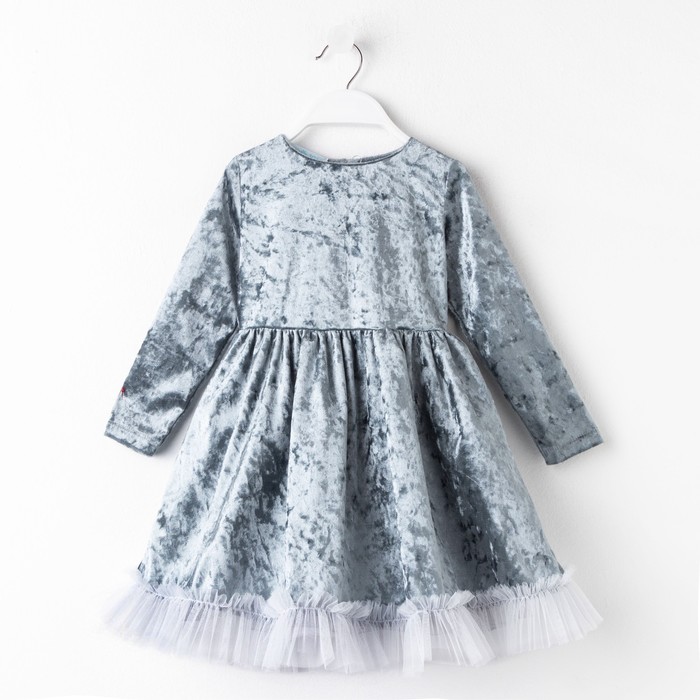 Платье для девочки нарядное KAFTAN "Куколка", серо-голубой, рост 110-116, р.32 - фото 1907359713