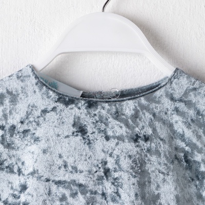 Платье нарядное для девочки KAFTAN «Куколка», серо-голубое, рост 110-116 см