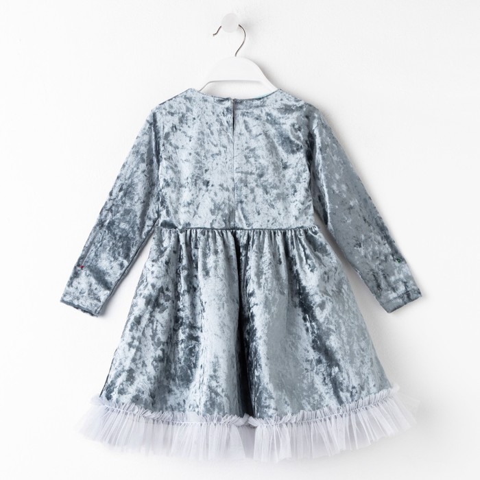 Платье для девочки нарядное KAFTAN "Куколка", серо-голубой, рост 110-116, р.32 - фото 1907359717