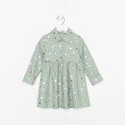 Платье детское KAFTAN «Сердечки», размер 32 (110-116 см), зелёное 7598229 - фото 14009185