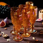 Набор бокалов из стекла для шампанского Magistro «Круиз», 160 мл, 7×20 см, 6 шт, цвет янтарный - Фото 2