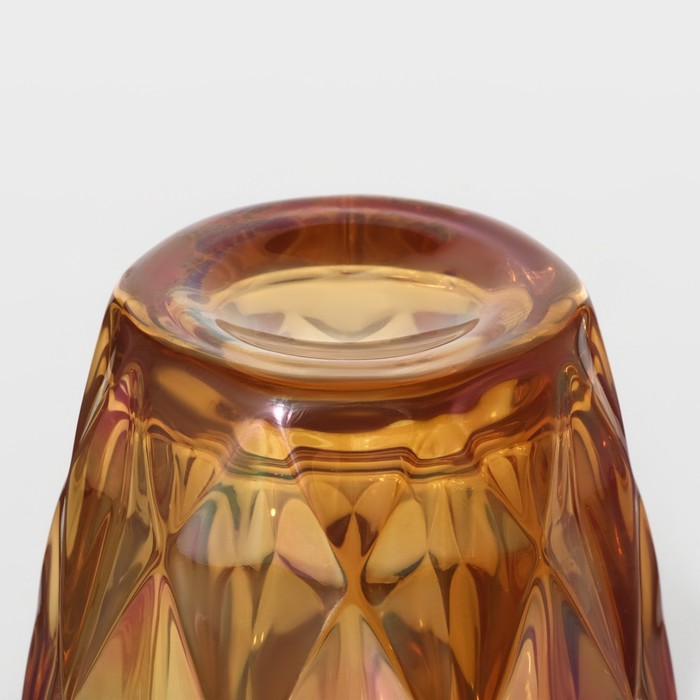 Стакан стеклянный Magistro «Круиз», 240 мл, цвет янтарный - фото 1907359755