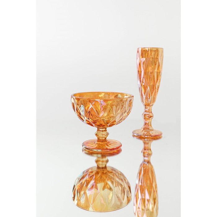 Креманка стеклянная Magistro «Круиз», 350 мл, d=12 см, цвет янтарный - фото 1883814446