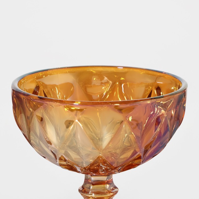 Креманка стеклянная Magistro «Круиз», 350 мл, d=12 см, цвет янтарный - фото 1883814443