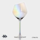 Набор бокалов из стекла для вина Magistro «Иллюзия», 550 мл, 10×24 см, 6 шт, цвет перламутровый - Фото 2