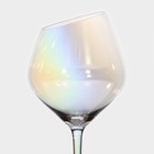 Набор бокалов стеклянных для вина Magistro «Иллюзия», 550 мл, 10×24 см, 6 шт, цвет перламутровый - Фото 4