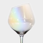 Набор бокалов из стекла для вина Magistro «Иллюзия», 550 мл, 10×24 см, 2 шт, цвет перламутровый - Фото 4