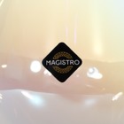Набор бокалов из стекла для вина Magistro «Иллюзия», 550 мл, 10×24 см, 2 шт, цвет перламутровый - фото 4342163