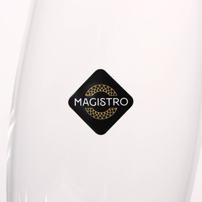 Бокалы для шампанского Magistro «Иллюзия», 180 мл, 5.5×27.5 см, набор 2 шт., стекло, прозрачные