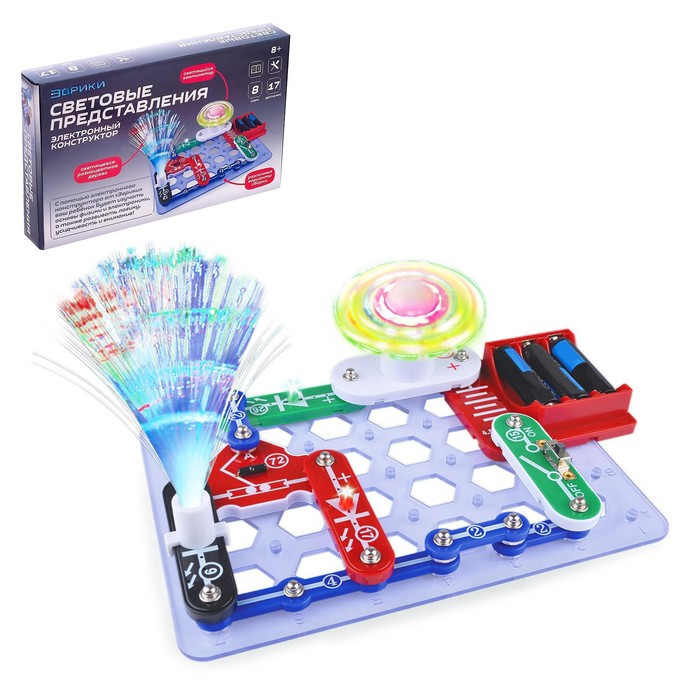 УЦЕНКА Конструктор электронный «Световые представления», 8 схем, 17 деталей - Фото 1