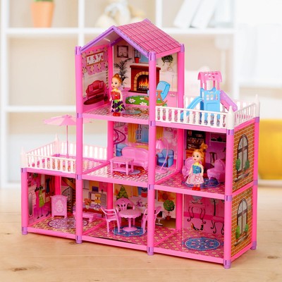 УЦЕНКА Кукольный домик «Коттедж» с куклами, с аксессуарами