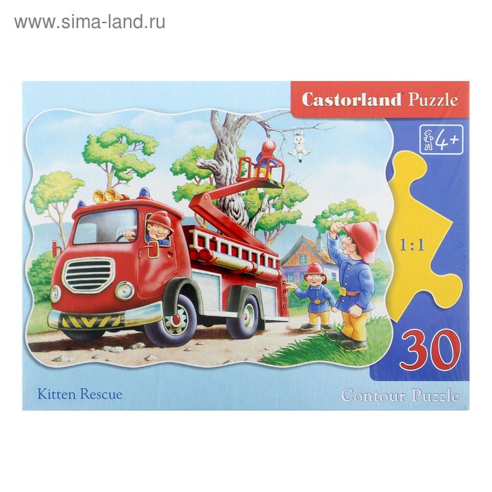 Пазлы-midi "Спасение котенка", 30 элементов - Фото 1