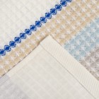 Полотенце вафельное Этель «Клетка» Вид 3, 33×74±3 см, 100% хлопок, 280 г/м² - фото 21456895