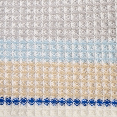 Полотенце банное вафельное «Этель» Waffle, 70×140 см, 100% хлопок, 280 г/м², жёлто-синее