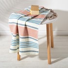 Полотенце вафельное банное «Этель» Waffle 70×140 см, 100% хлопок, 280 г/м², коричнево-голубое - Фото 1