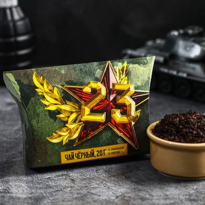 Чай подарочный «23 февраля», вкус: мята, 20 г