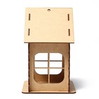 Кормушка - конструктор из ХДФ для птиц «Изба бревенчатая», 20×17×16 см, Greengo - Фото 12