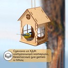 Кормушка - конструктор из ХДФ для птиц «Изба бревенчатая», 20×17×16 см, Greengo - Фото 3