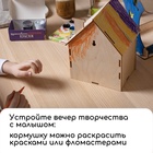 Кормушка - конструктор из ХДФ для птиц «Изба бревенчатая», 16×17×20 см, Greengo - Фото 7