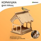 Кормушка-конструктор из ХДФ для птиц «Домик» своими руками, 21 × 18 × 21 см, Greengo - Фото 1