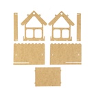 Кормушка - конструктор из ХДФ для птиц «Домик», своими руками, 16.5×12.5×19.5 см, Greengo - Фото 14