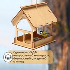 Кормушка-конструктор из ХДФ для птиц «Домик» своими руками, 21 × 18 × 21 см, Greengo - Фото 3