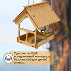 Кормушка - конструктор из ХДФ для птиц «Домик», своими руками, 16.5×12.5×19.5 см, Greengo - Фото 3