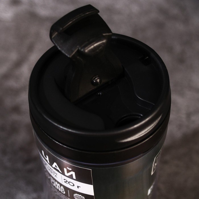 Чай чёрный «Настоящий мужчина» с мятой в термостакане 250 мл., 20 г. - фото 1885291453