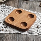 Подставка для яиц и кекса Adelica, 4 отделения, 13×13×1.8 см, дерево массив берёзы - Фото 4