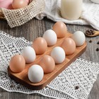 Подставка для яиц Adelica, 10 отделений, 12×25×1,8 см, массив берёзы - фото 318748412