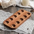 Подставка для яиц деревянная Adelica, 10 отделений, 12×25×1,8 см, массив берёзы - Фото 2