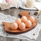 Подставка для яиц Adelica «Ряба», 6 отделений, 20×25×1,8 см, массив берёзы - фото 300128157