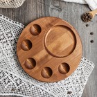 Подставка для яиц и кекса Adelica «Комбо», 5 отделений, d=10 см, 20×1,8 см, массив берёзы - Фото 2