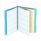 Тетради А5+, 2 х 48 листов в клетку ErichKrause "FolderBook", в пластиковой папке, на резинках, блок офсет, белизна 100%, голубая - фото 9922611