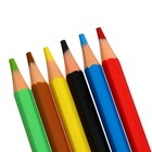 Карандаши 6 цветов ErichKrause Standart, пластик, шестигранные, 3.0 мм, картонная упаковка, европодвес - Фото 3