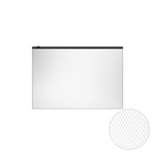 Папка-конверт на ZIP-молнии А5 (289х214 мм), 180 мкм, ErichKrause Diamond Total White, с тиснением, полупрозрачная, белая (комплект 12 шт) - фото 25573689