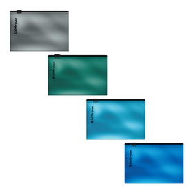 Папка-конверт на ZIP-молнии Card Size (112х81мм), 180 мкм, ErichKrause, Glossy Ice Metallic, глянцевая, непрозрачная, микс (комплект 12 шт)