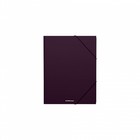 Папка на резинке А5+, 600 мкм, ErichKrause Matt Blackberry Marsala, корешок 30 мм, ароматизированная, до 300 листов, тиснение "песок", микс - фото 24565410