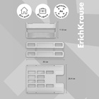 Набор лотков для бумаг горизонтальных ErichKrause Techno, Classic, 2 штуки, трансформер, на металлических стержнях, белый 7627212 - фото 14041066