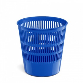 Корзина для бумаг и мусора ErichKrause Classic, 12 литров, пластик, сетчатая, синяя