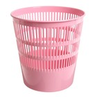 Корзина для бумаг и мусора ErichKrause Pastel, 12 литров, пластик, сетчатая, розовая - Фото 2