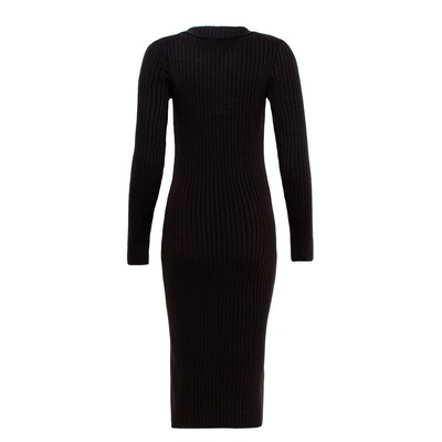 Платье миди женское MIST Knitwear, размер 44, чёрное