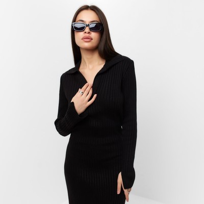 Платье миди женское MIST Knitwear, размер 44, чёрное