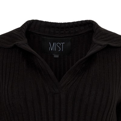 Платье миди женское MIST Knitwear, размер 44, чёрное