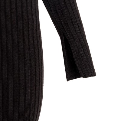Платье миди женское MIST Knitwear, размер 44, чёрное