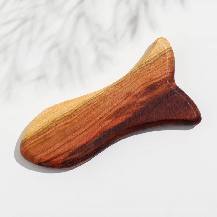 Пластина -скребок для массажа Гуаша «рыбка», 10х5см, слива 25870