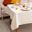 Скатерть Этель "Узор" цв.бежевый, 142*283 +/-3 см, 115 ±10 гр,100% п/э - фото 21457548