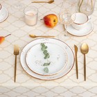 Скатерть Этель "Узор" цв.бежевый, 142*283 +/-3 см, 115 ±10 гр,100% п/э - фото 21457550