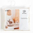 Скатерть Этель "Узор" цв.бежевый, 142*283 +/-3 см, 115 ±10 гр,100% п/э - фото 21457554